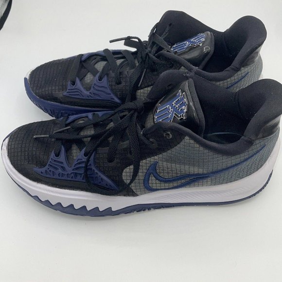 Nike Kyrie 4Midnight Navy Grey Black Mesh Lows Size 10 Men’s - VGUC - Picture 2 of 11